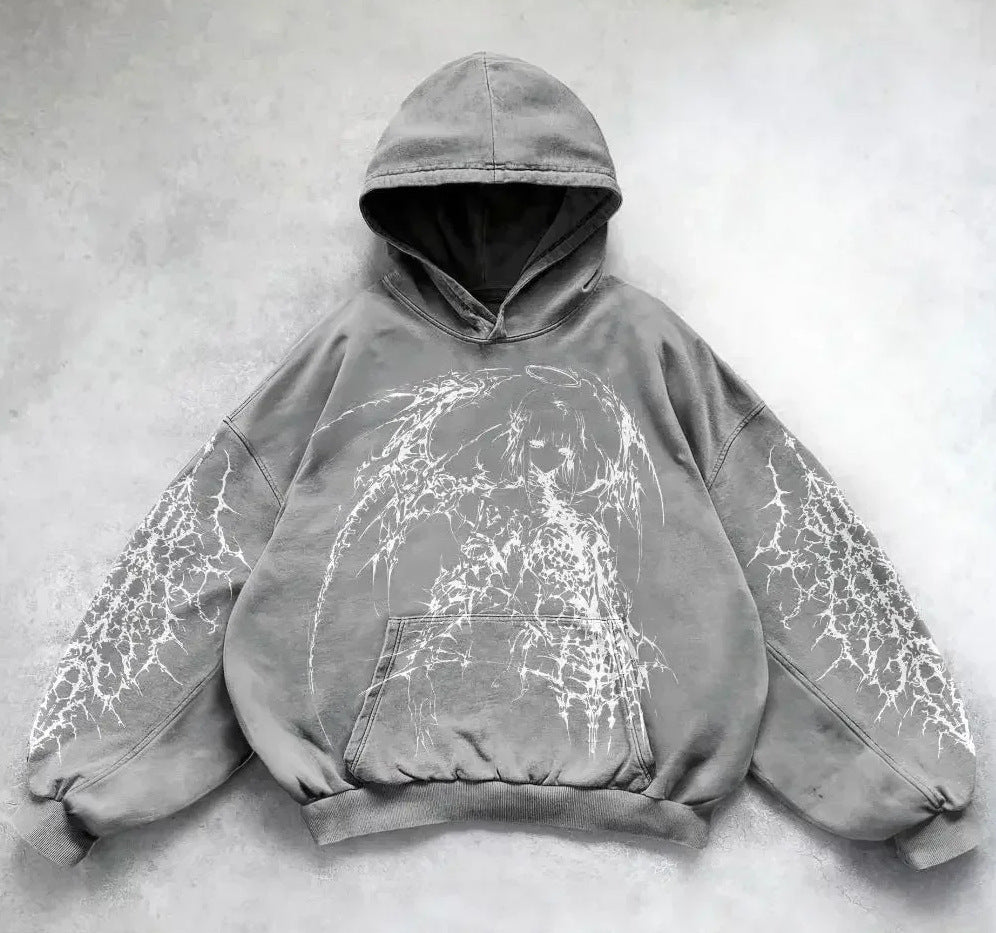 Printed Casual Hoodie