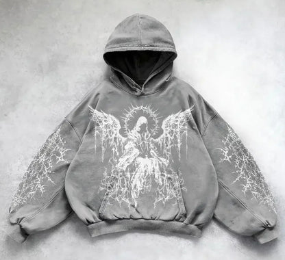 Printed Casual Hoodie