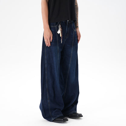 Washed Distressed Wide Leg Machete Jeans