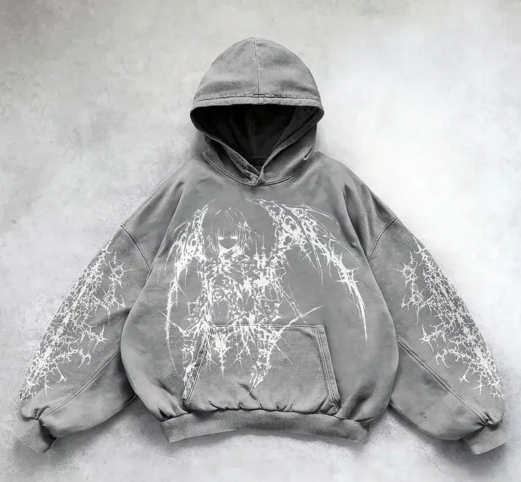 Printed Casual Hoodie