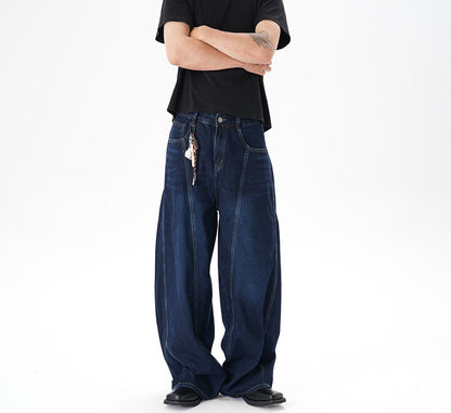 Washed Distressed Wide Leg Machete Jeans