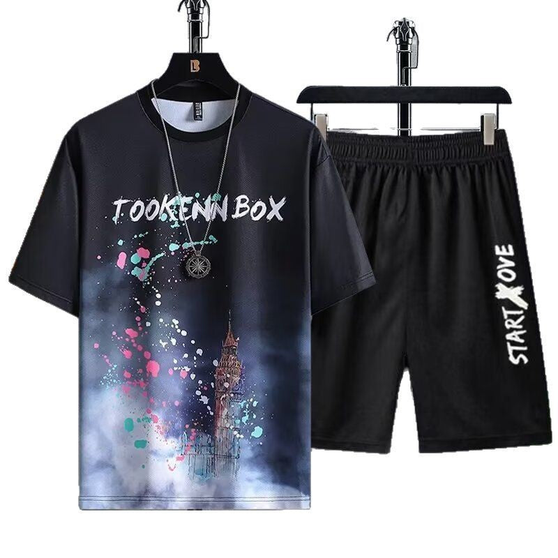 Summer Menswear Fashion Ice Silk Suit