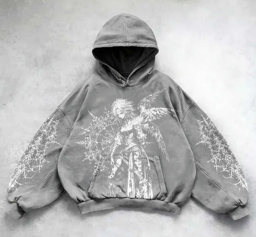 Printed Casual Hoodie