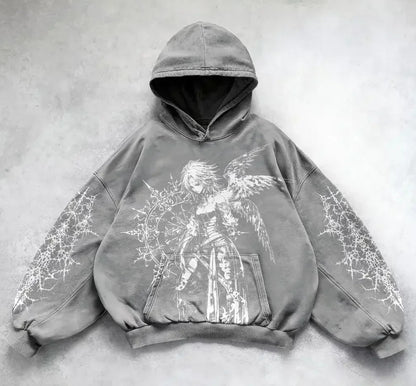 Printed Casual Hoodie